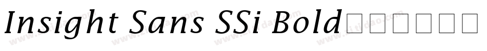 Insight Sans SSi Bold字体转换